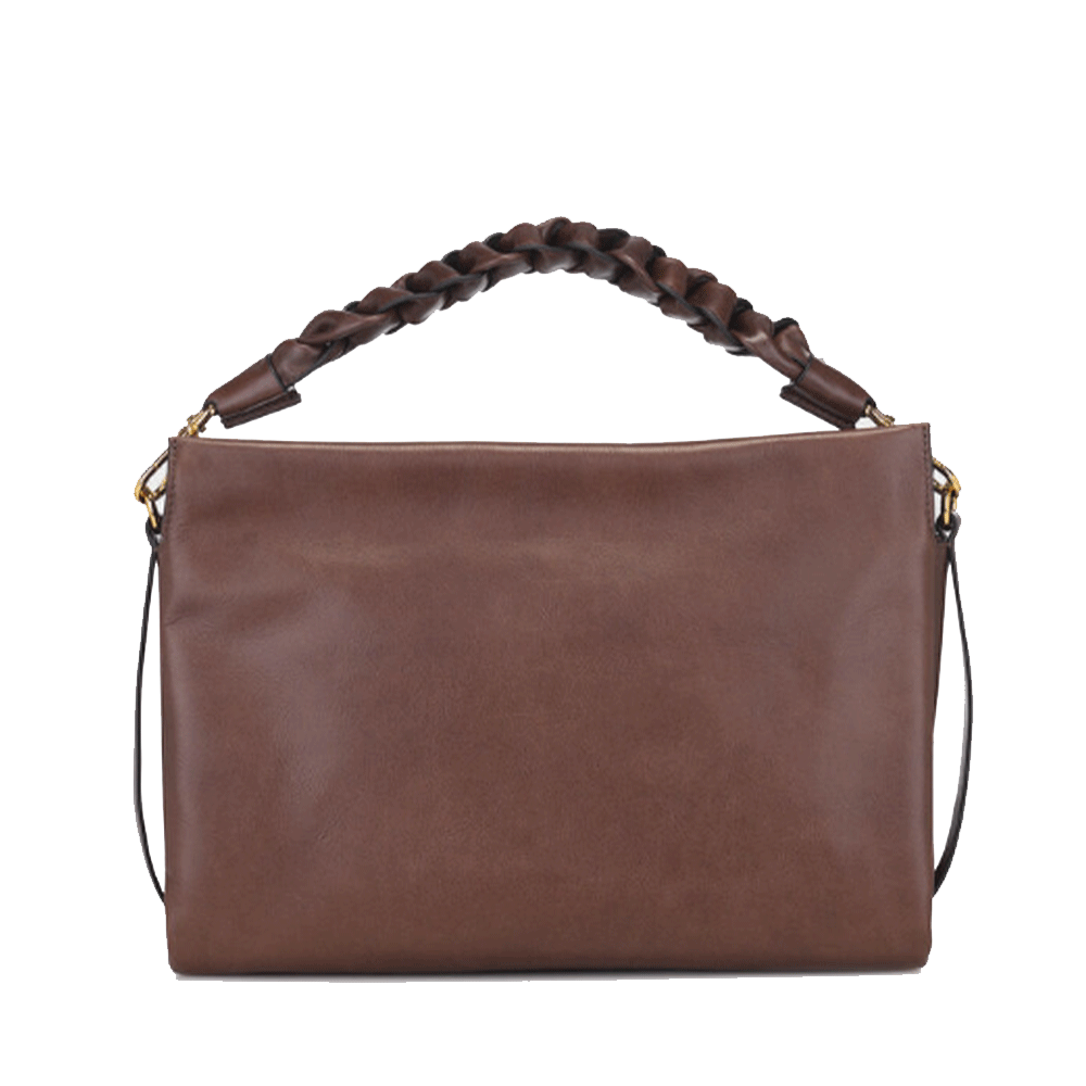 Borsa Donna a Mano COCCINELLE in Pelle Liscia linea Boheme Medium colore Fondant Brown