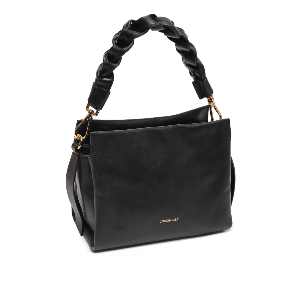 Borsa Donna a Mano COCCINELLE linea Boheme Small in Pelle Liscia Nera