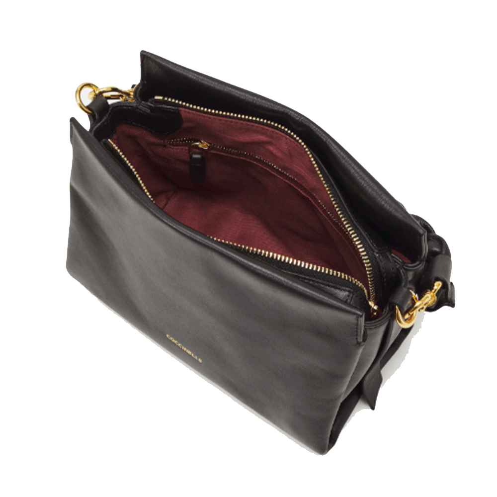 Borsa Donna a Mano COCCINELLE linea Boheme Small in Pelle Liscia Nera