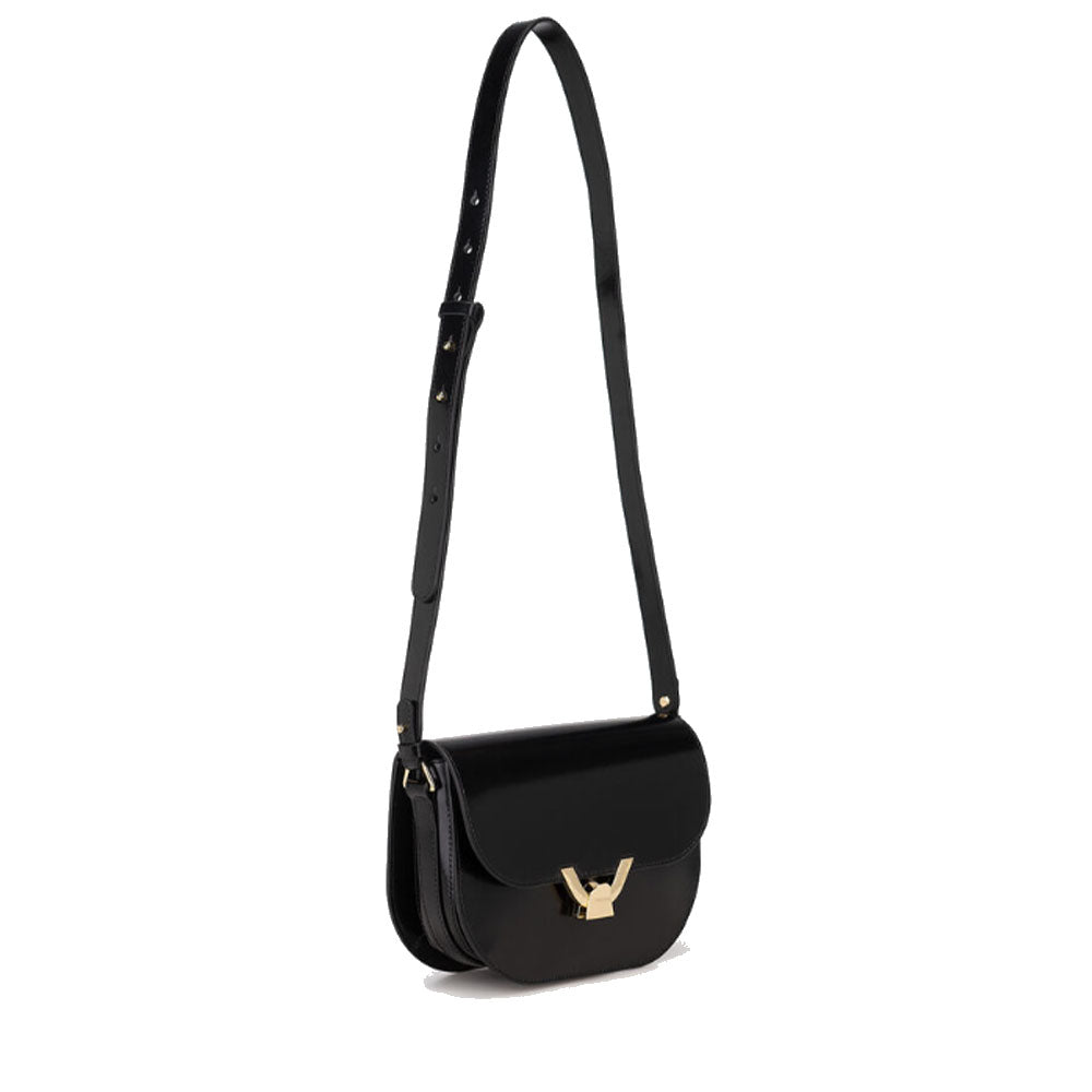 Borsa Donna a Tracolla COCCINELLE in Pelle Liscia Nera linea Dew Small