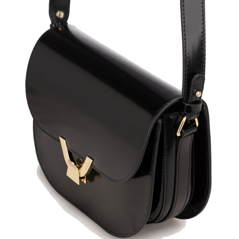 Borsa Donna a Tracolla COCCINELLE in Pelle Liscia Nera linea Dew Small