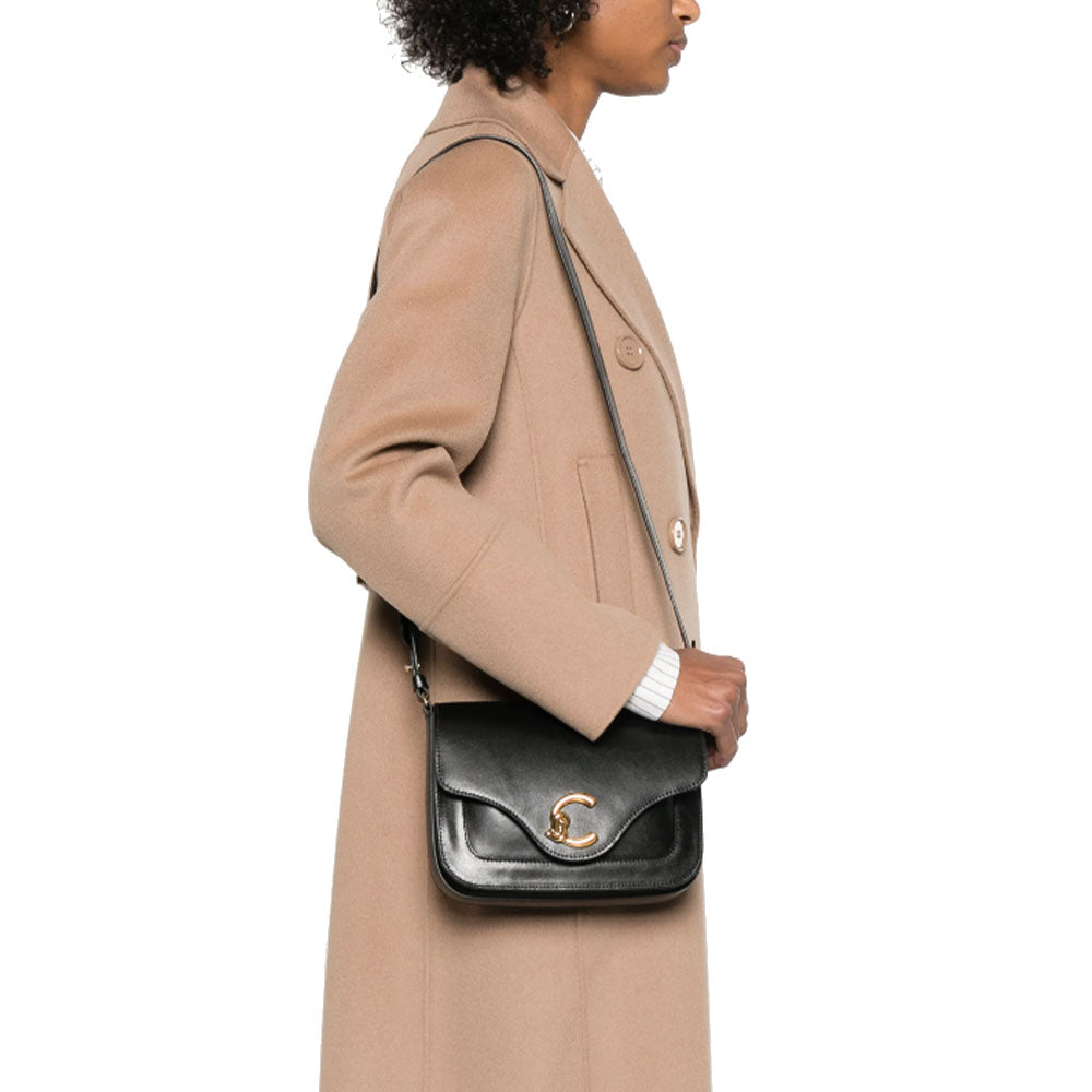 Borsa Donna a Tracolla COCCINELLE in Pelle linea C-Me Calf Cocker Small Colore Nero