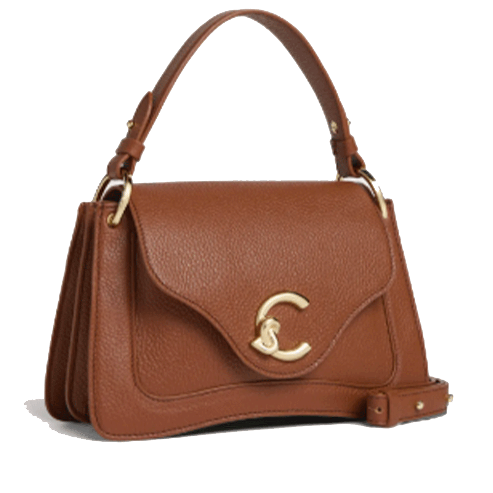 Borsa Donna a Mano COCCINELLE in Pelle linea C-Me Small Colore Cognac