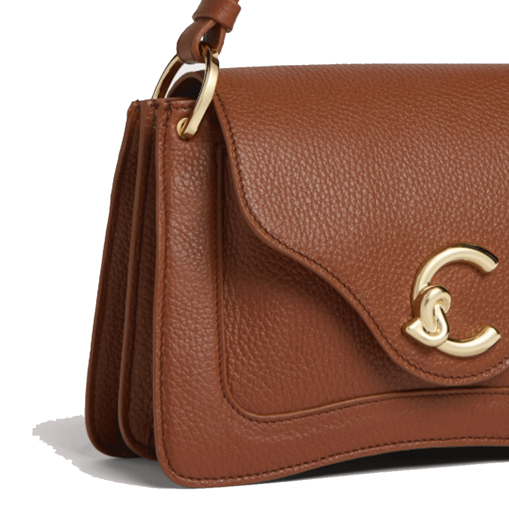 Borsa Donna a Mano COCCINELLE in Pelle linea C-Me Small Colore Cognac