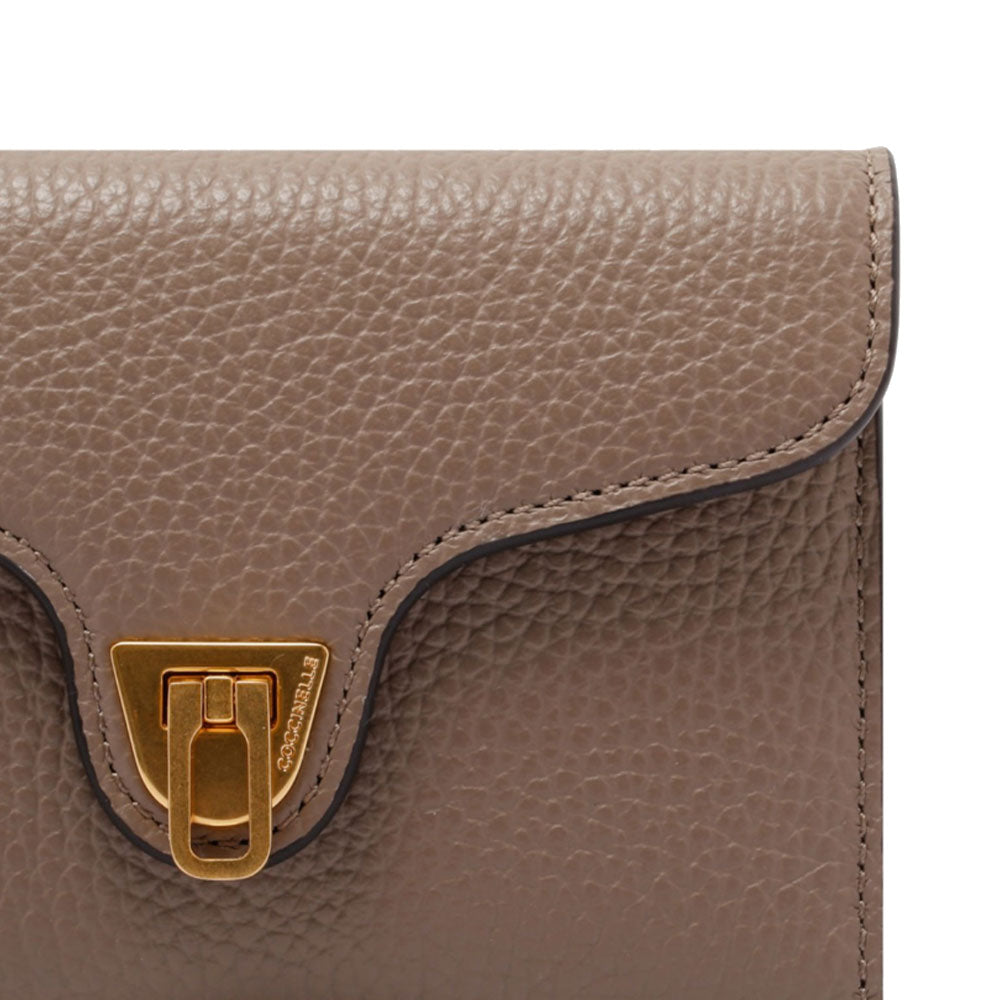 Portafoglio Donna COCCINELLE in Pelle Colore Warm Taupe Linea Beat Misura Piccola
