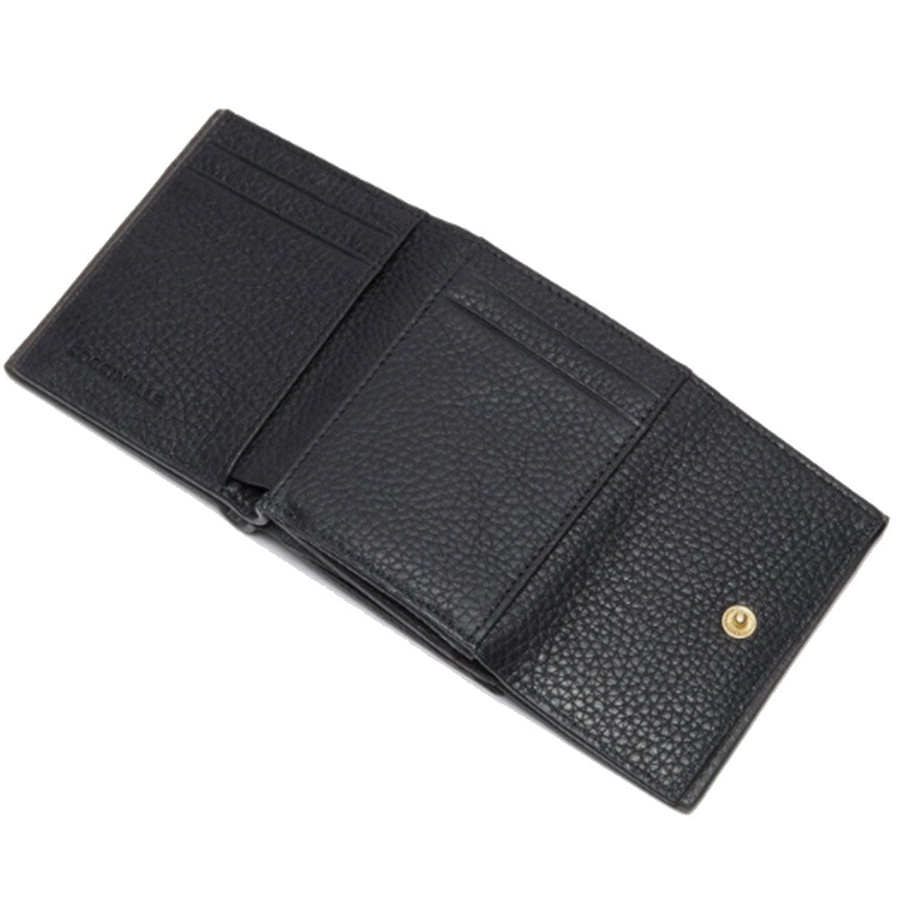 Portafoglio Mini Donna COCCINELLE in Pelle Nera Linea Metallic Soft