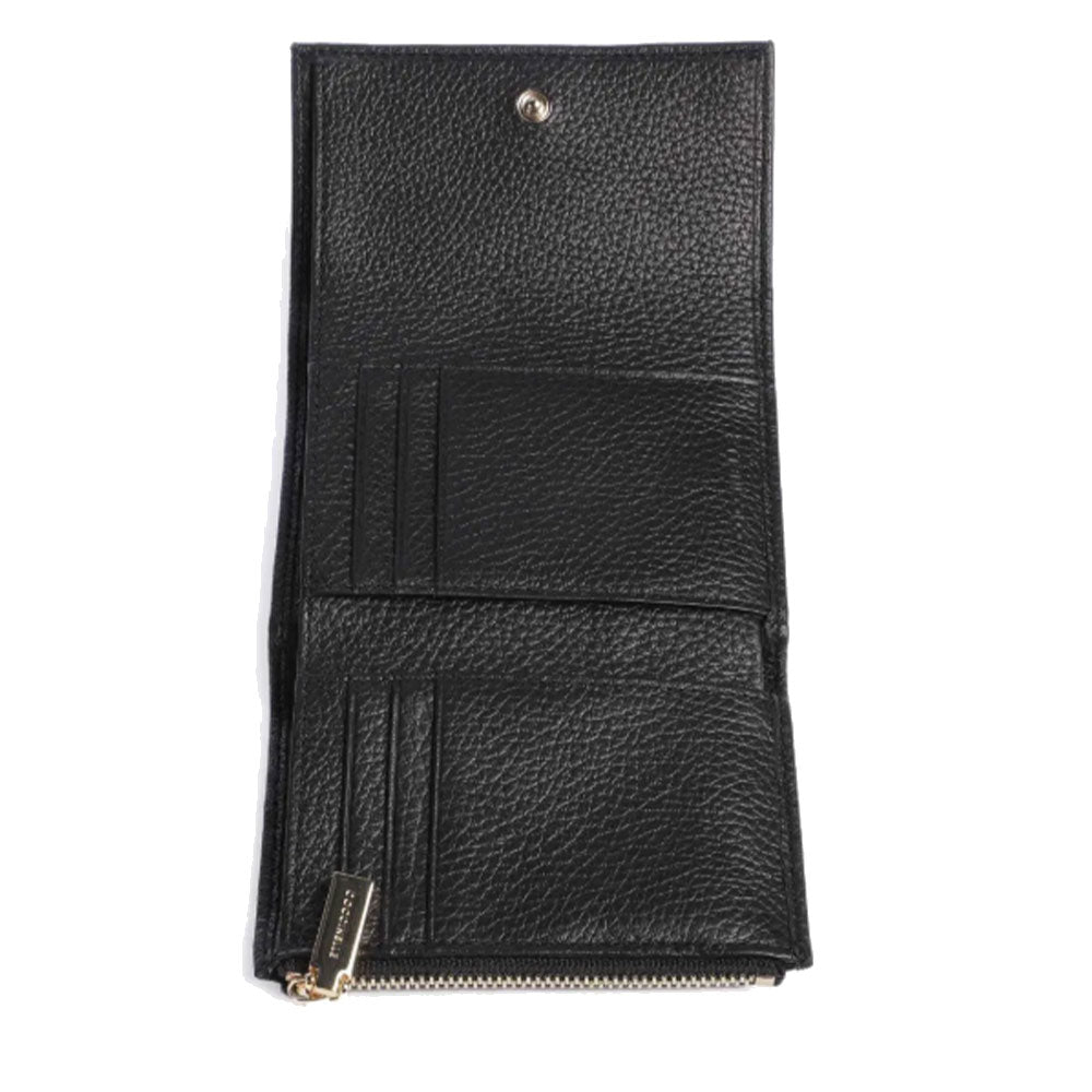 Portafoglio Donna Piccolo COCCINELLE in Pelle Colore Nero Linea Metallic Soft
