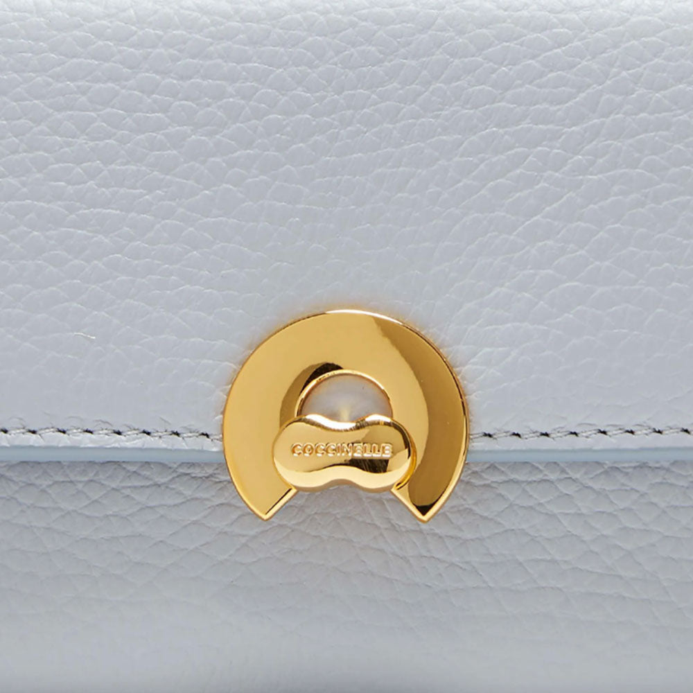 COCCINELLE BINXIE LINIE
Kleine Damen Geldbörse aus Leder Farbe Mist Blue