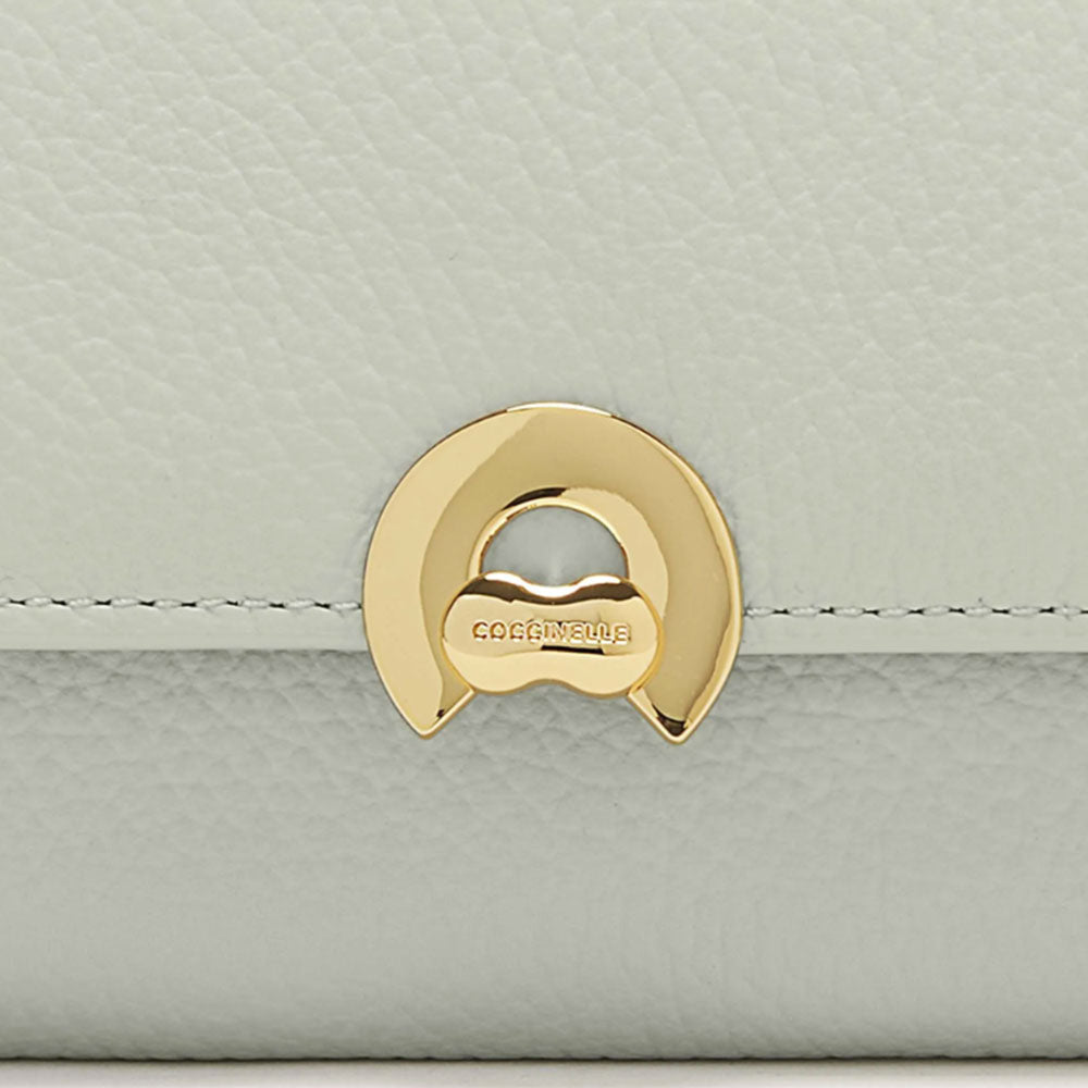 Portafoglio Donna Piccolo COCCINELLE in Pelle Colore Celadon Green Linea Binxie