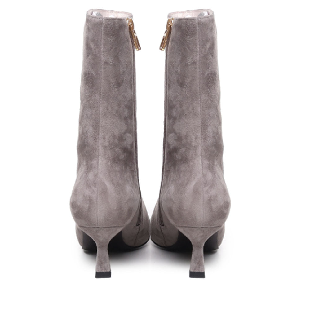 Scarpe Donna COCCINELLE Stivaletti in Pelle Scamosciata Grigia