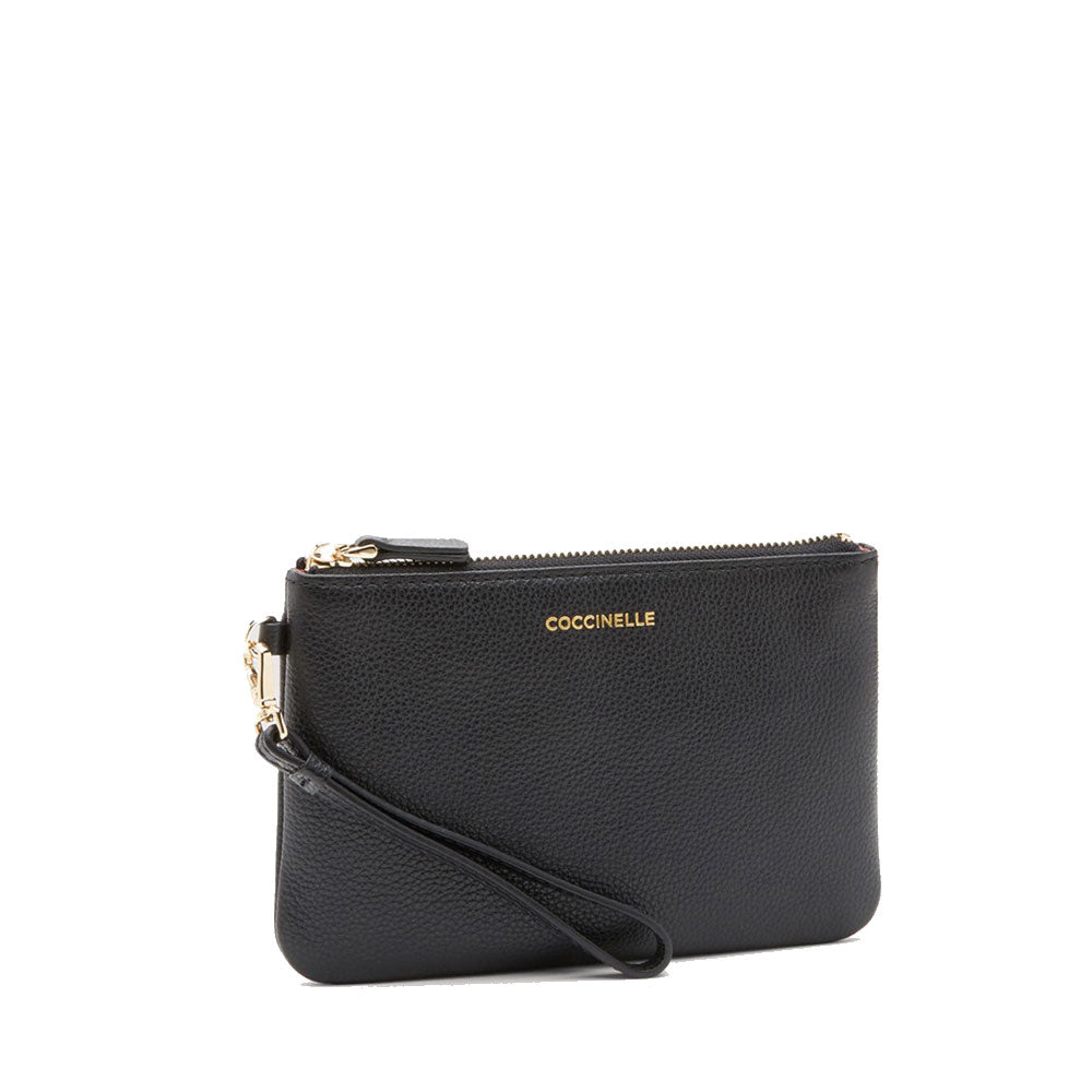 Pochette Donna COCCINELLE in Pelle Linea New Best Soft Colore Nero Misura Piccola