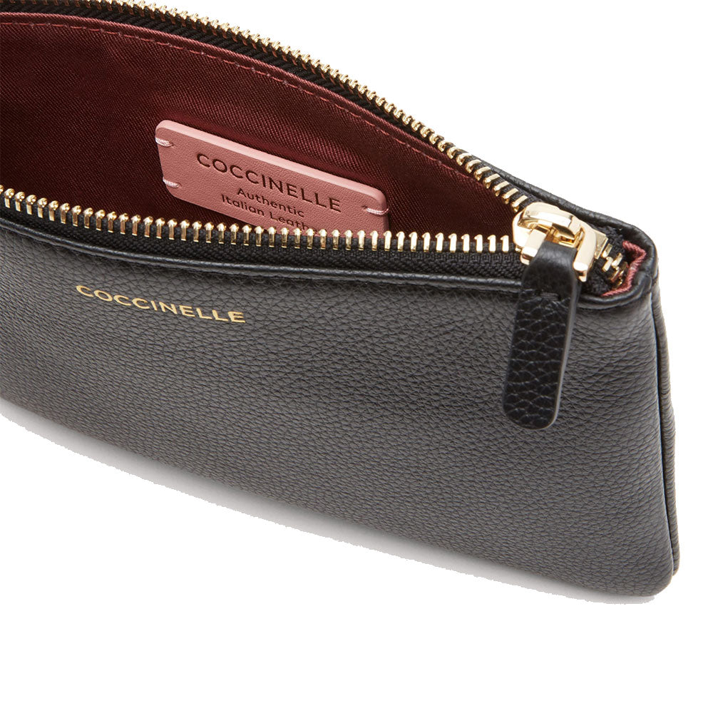 Pochette Donna COCCINELLE in Pelle Linea New Best Soft Colore Nero Misura Piccola