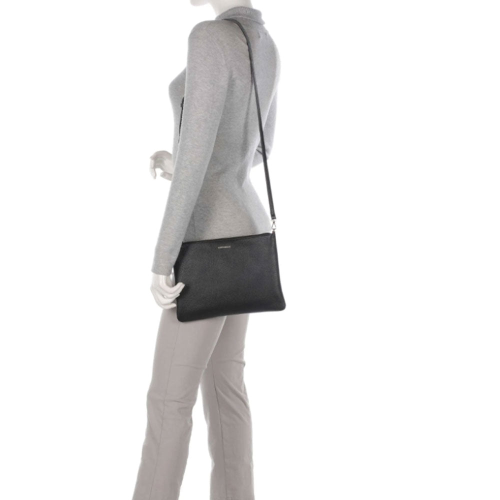 COCCINELLE Damen-Umhängetasche aus schwarzem Leder der Best Medium Line