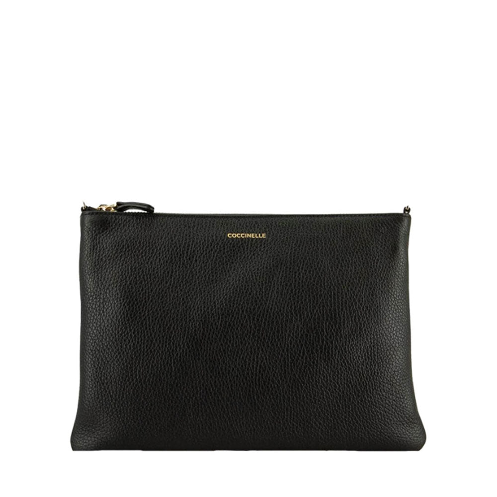 COCCINELLE Damen-Umhängetasche aus schwarzem Leder der Best Medium Line
