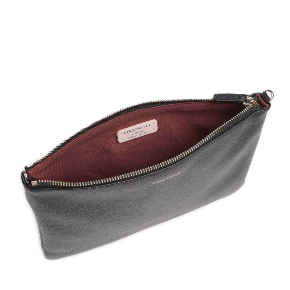 COCCINELLE Damen-Umhängetasche aus schwarzem Leder der Best Medium Line