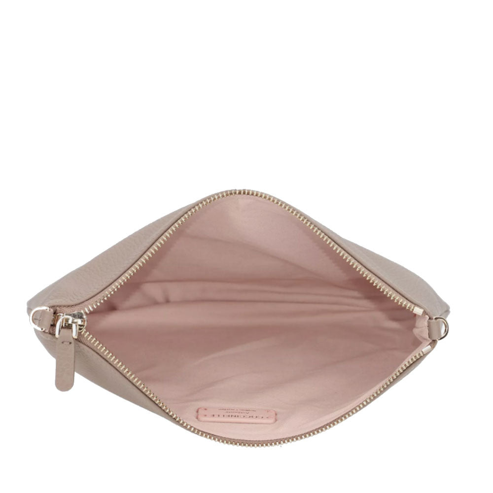 COCCINELLE Damen-Umhängetasche aus warmem Taupe-Leder der Best Medium Line