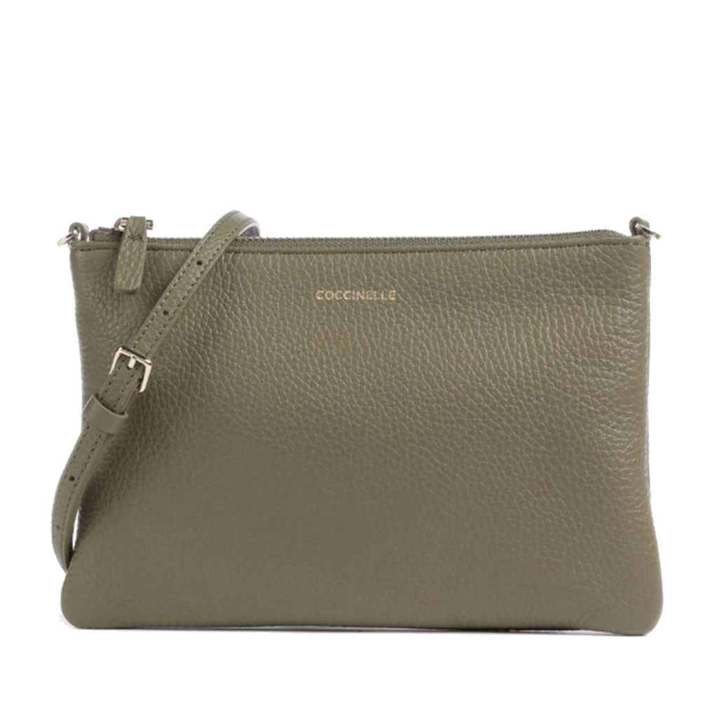 Borsa Donna a Tracolla COCCINELLE in Pelle Laurel Green Linea Best Small