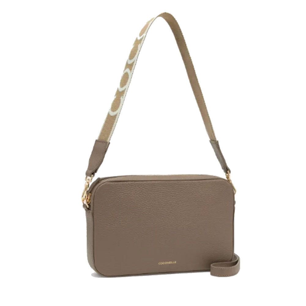 Borsa Donna a Tracolla COCCINELLE Linea Tebe Colore Warm Taupe