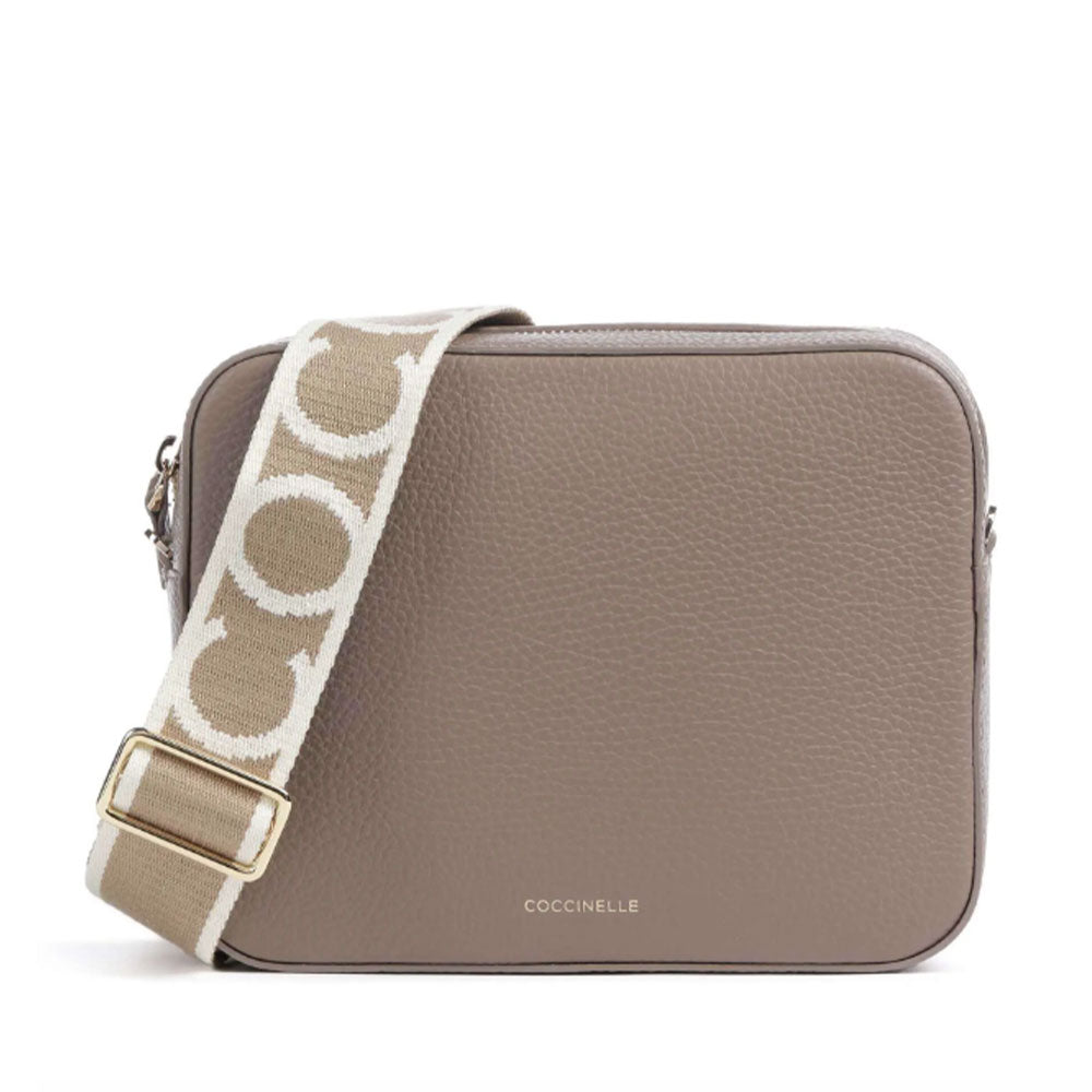 COCCINELLE Damen Umhängetasche Tebe Line Warme Taupefarbe - E5MN555M301