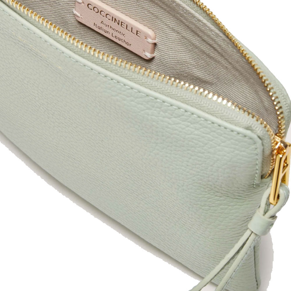 Pochette Donna COCCINELLE in Pelle Celadon Green Linea Alias Misura Media