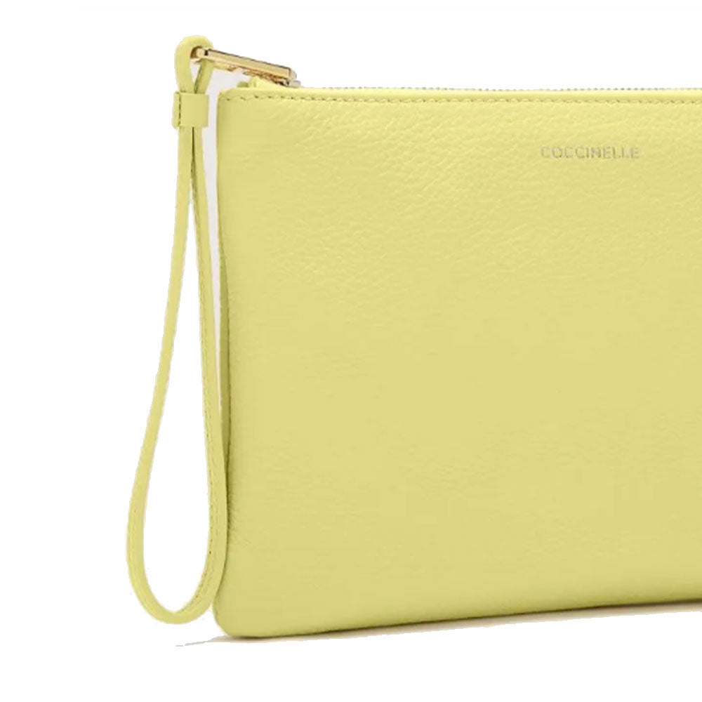 COCCINELLE Damen Lime Wash Leder Clutch Alias Line Mittlere Größe