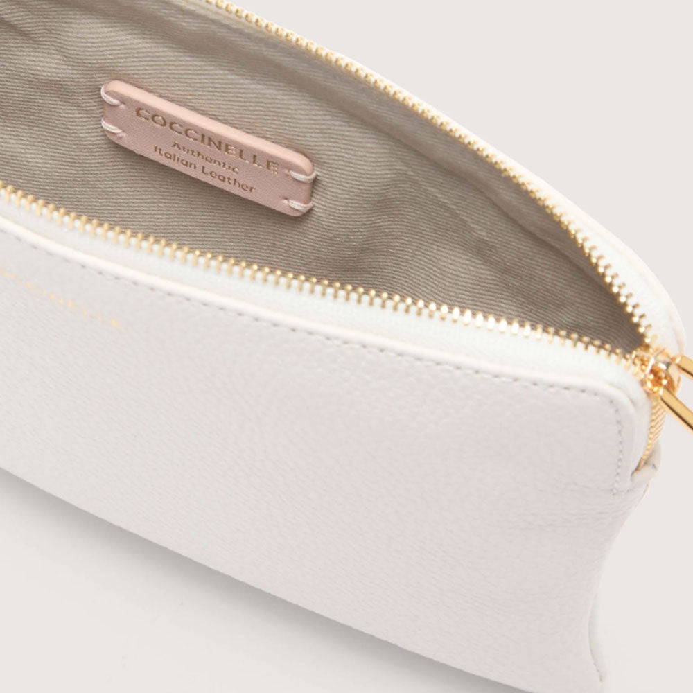 Pochette Donna COCCINELLE in Pelle Blanco Linea Alias Misura Media
