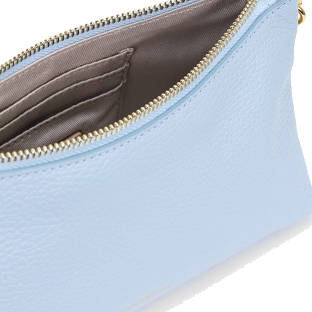 Borsa Donna a Spalla COCCINELLE in Pelle Mist Blue Linea Aura