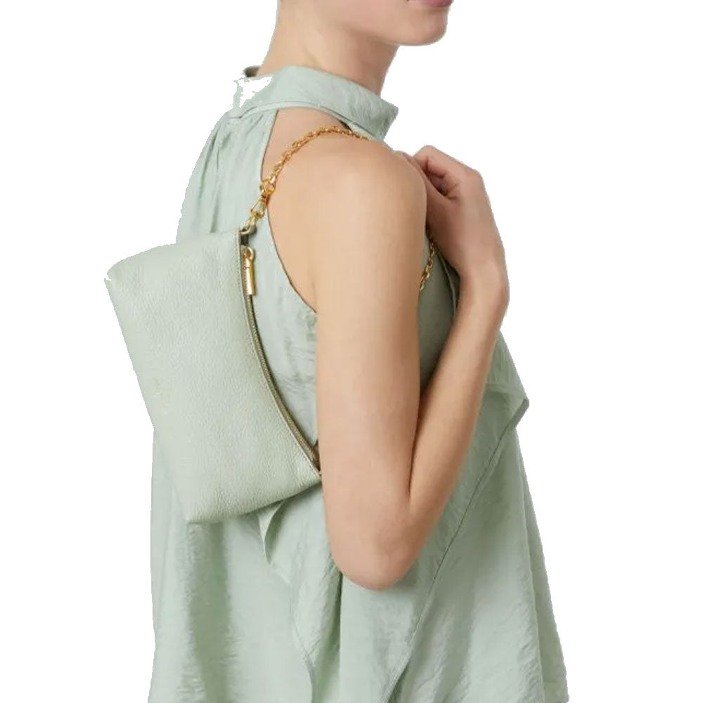 Borsa Donna a Spalla COCCINELLE in Pelle Celadon Green Linea Aura