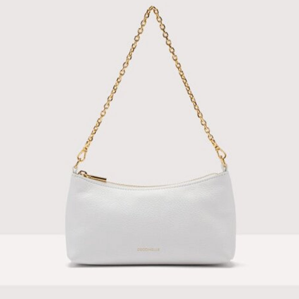 COCCINELLE AURA LINIE
Damen Schultertasche aus brillantweißem Leder