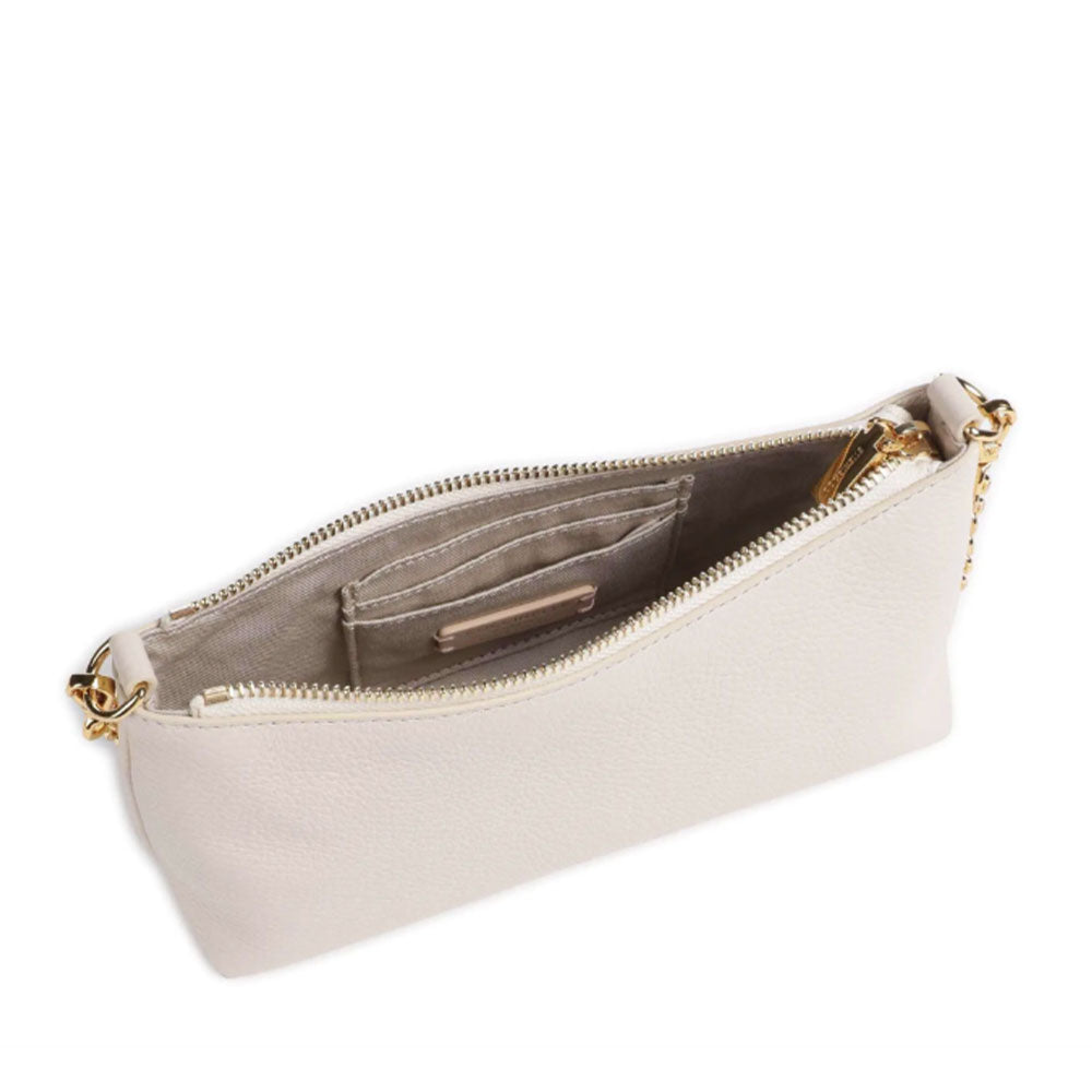 Borsa Donna a Spalla COCCINELLE in Pelle Lambskin White Linea Aura