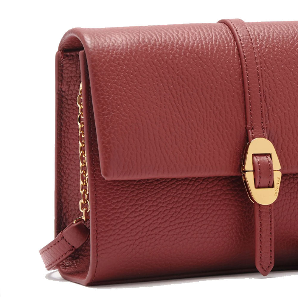 Borsa Donna Mini a Tracolla COCCINELLE in Pelle Linea Dorian colore Brandy