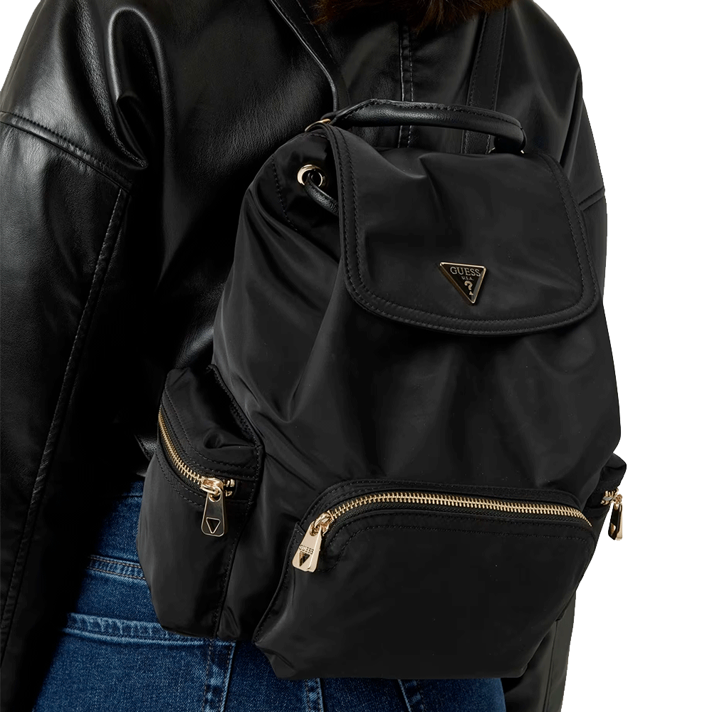 Zaino Donna GUESS Linea Eco Gemma Colore Nero Misura Piccola