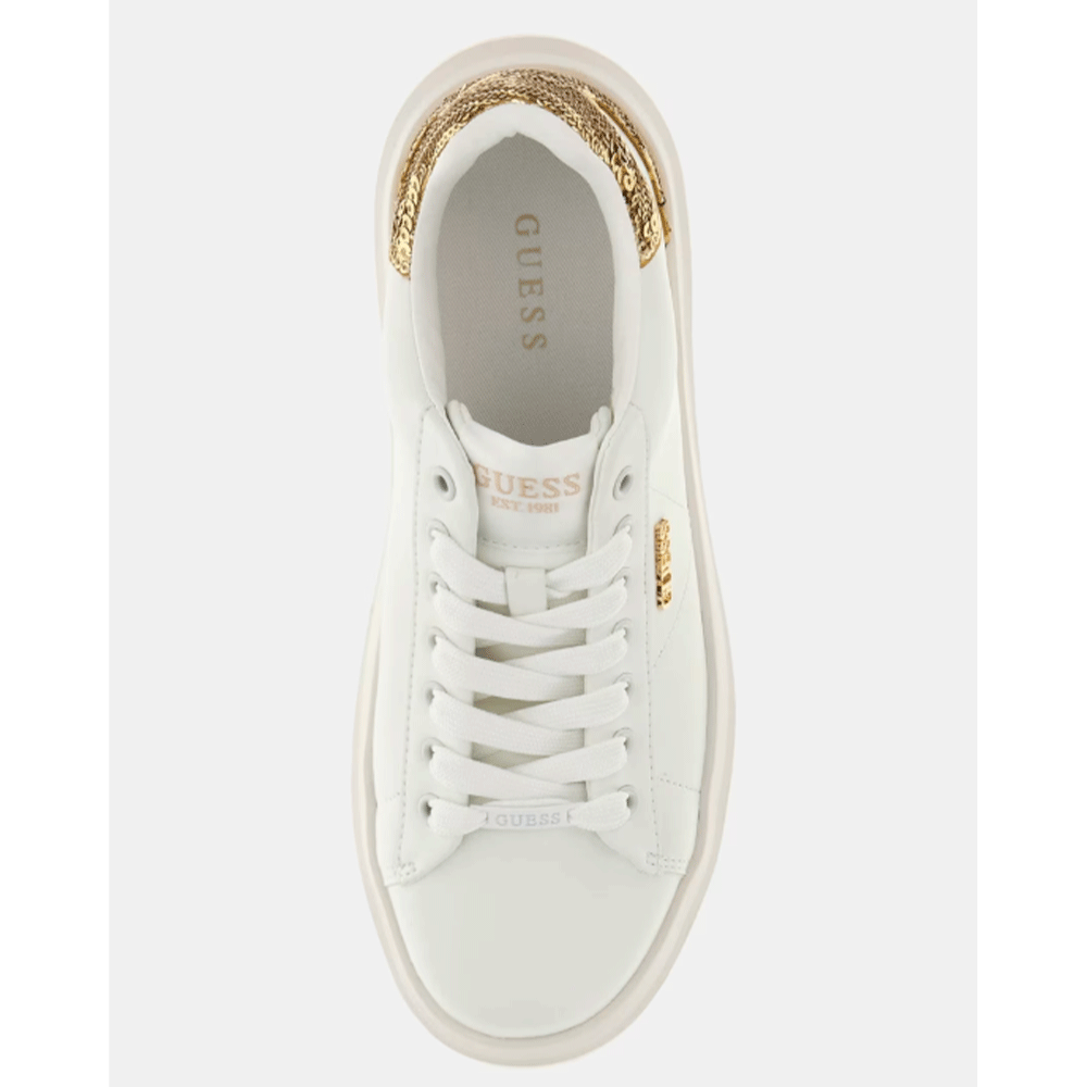Sneakers Donna GUESS in Pelle Colore White - Gold Linea Elbina10