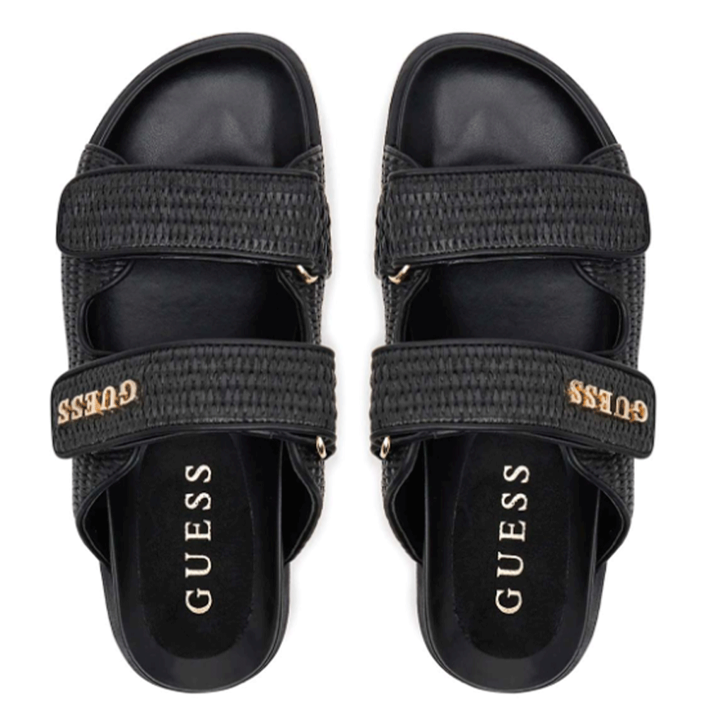 Ciabatte Donna GUESS Linea Fadelize Colore Nero con Doppia Fascia