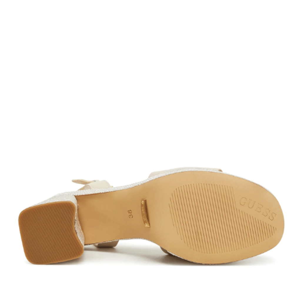 Sandali Donna GUESS con Tacco Linea Formal Colore Cream - Gold