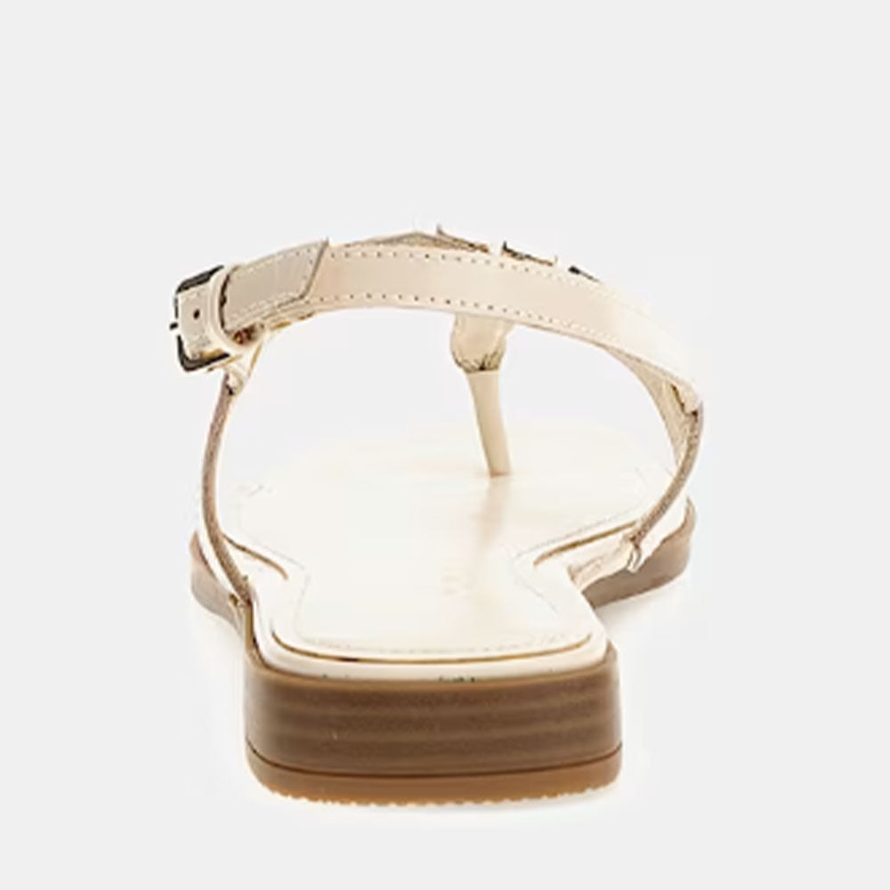Sandali Infradito Donna GUESS Linea Reality in Pelle Colore Cream