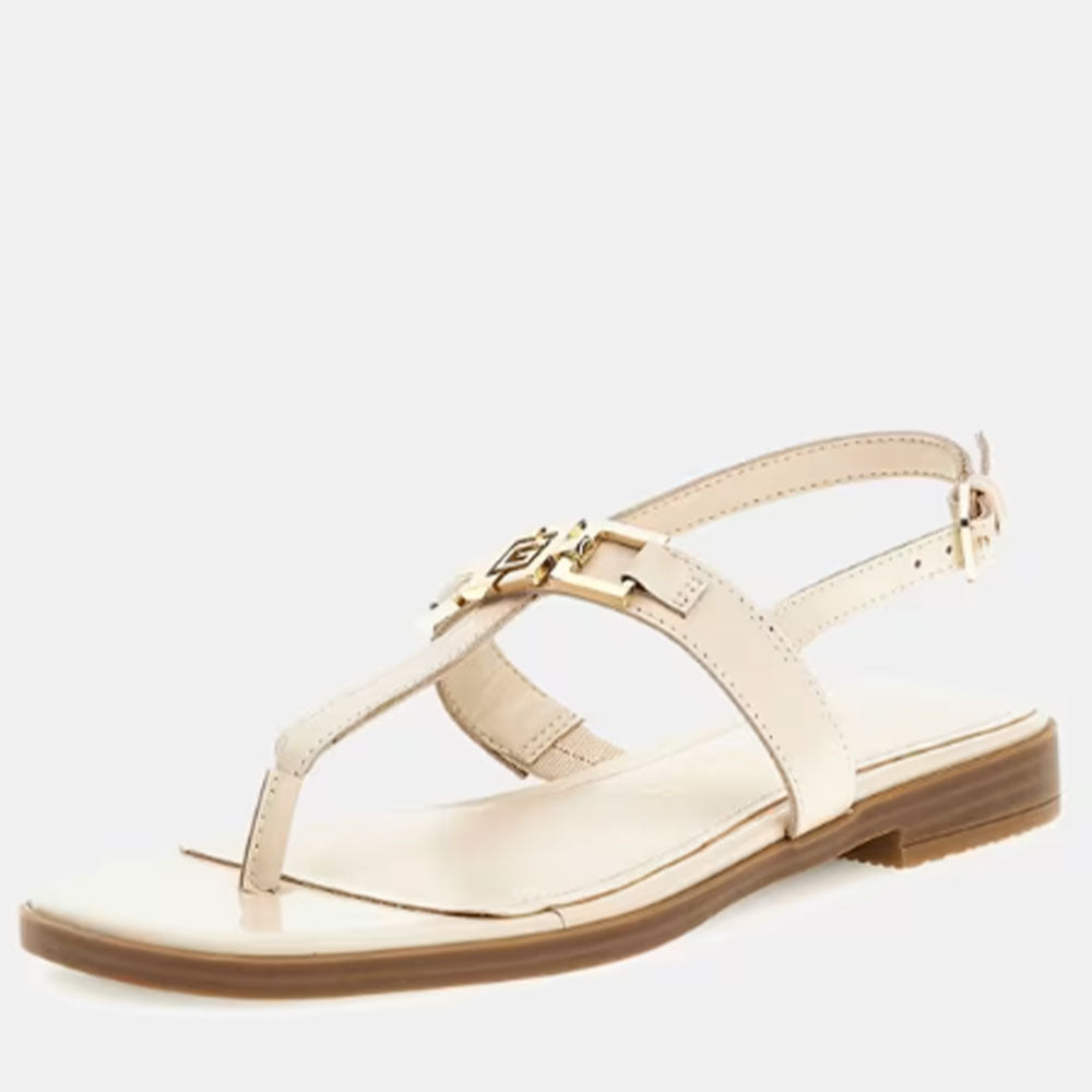 GUESS Reality Linie
Damen Flip Flop Sandalen in Leder in der Farbe Creme