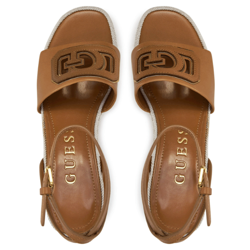 Sandali Donna GUESS con Zeppa Linea Tanvee Colore Tan