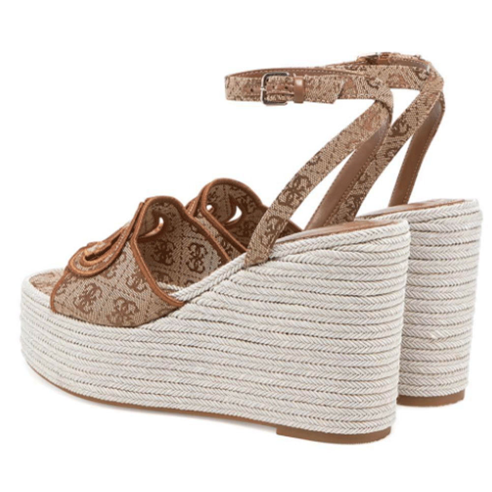 Sandali Donna GUESS con Zeppa Linea Tanveey Colore Beige - Brown