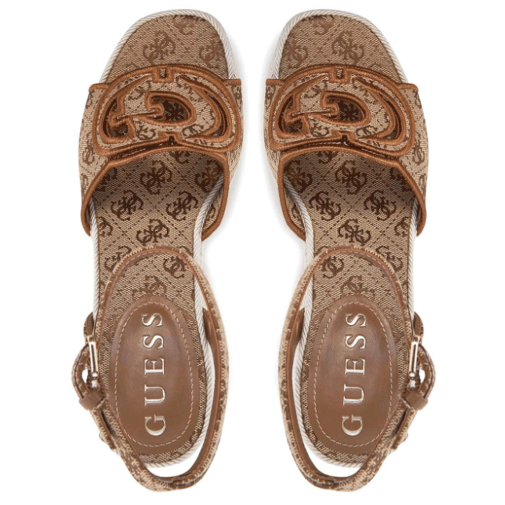 Sandali Donna GUESS con Zeppa Linea Tanveey Colore Beige - Brown