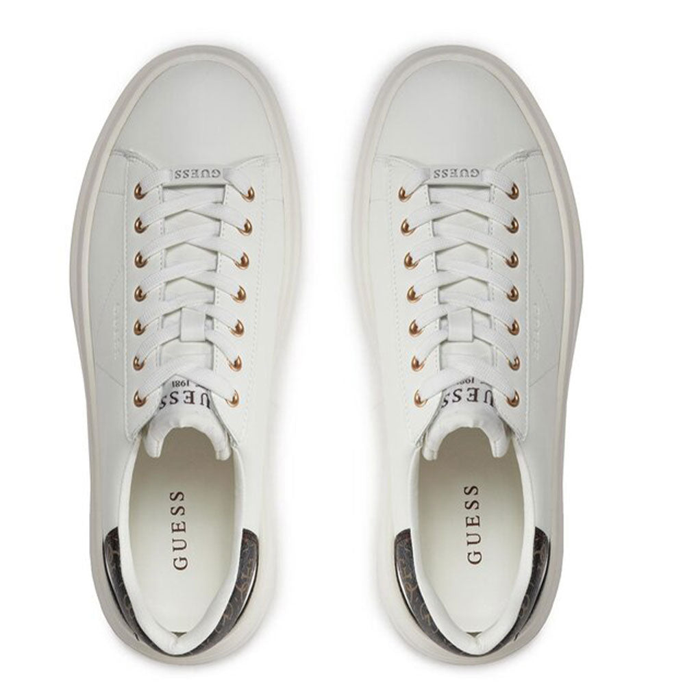 Sneakers Donna GUESS Colore White - Brown Ocra Linea Elbina
