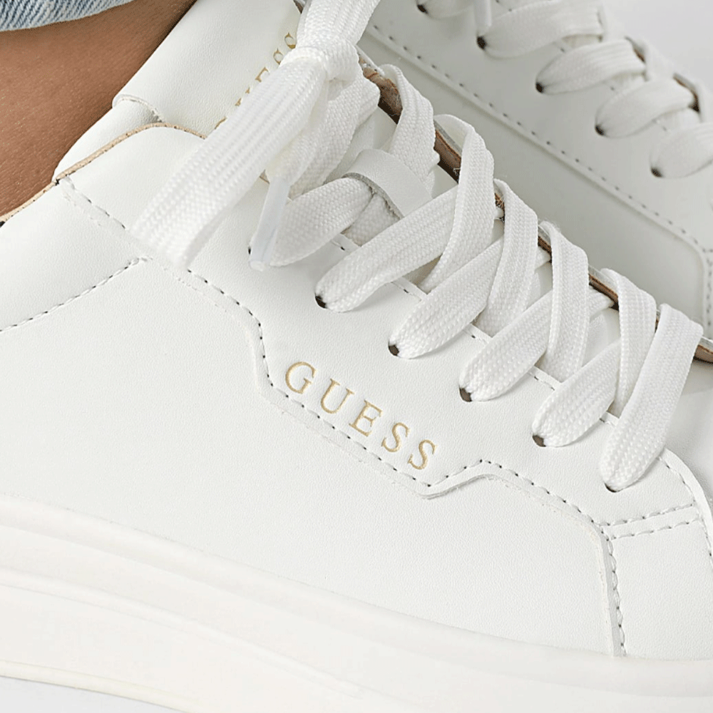 Sneakers Donna GUESS Colore White - Brown Linea Winnie