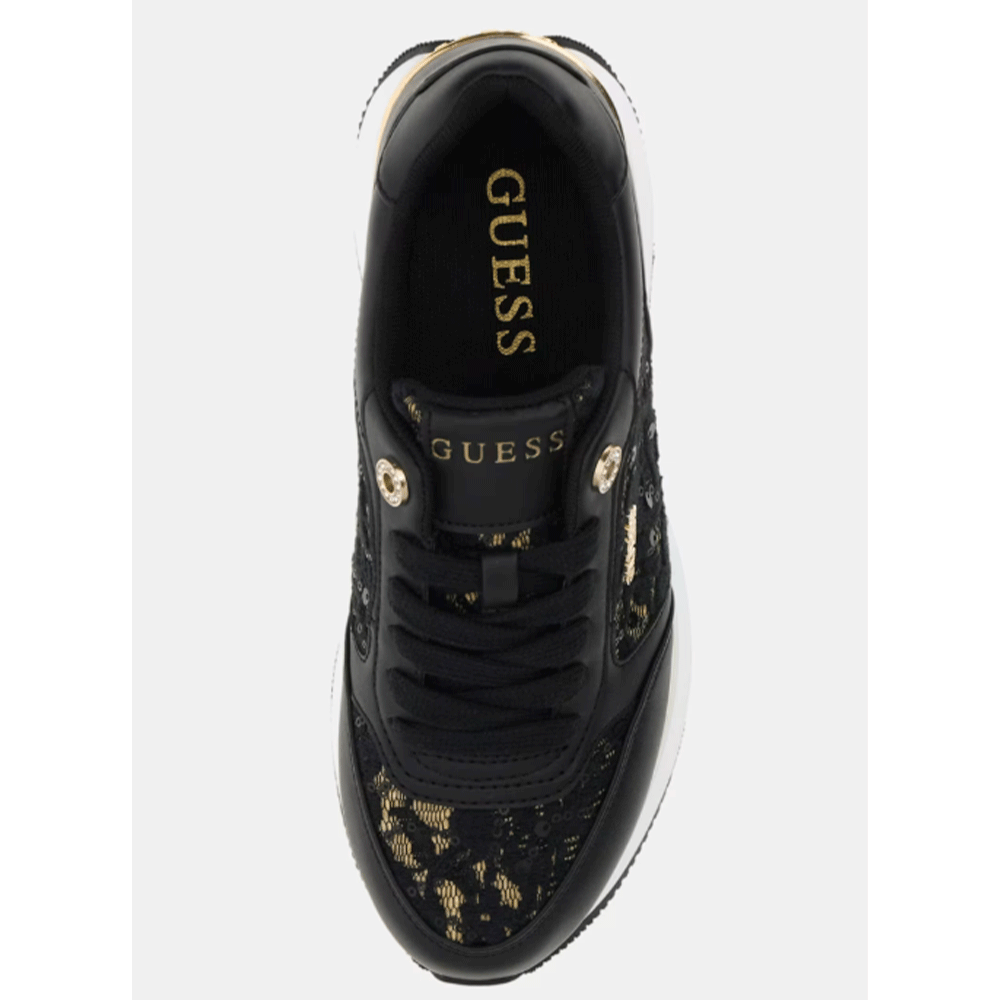 Scarpe Donna GUESS Sneakers Linea Camrio Colore Nero con Inserti in Pizzo