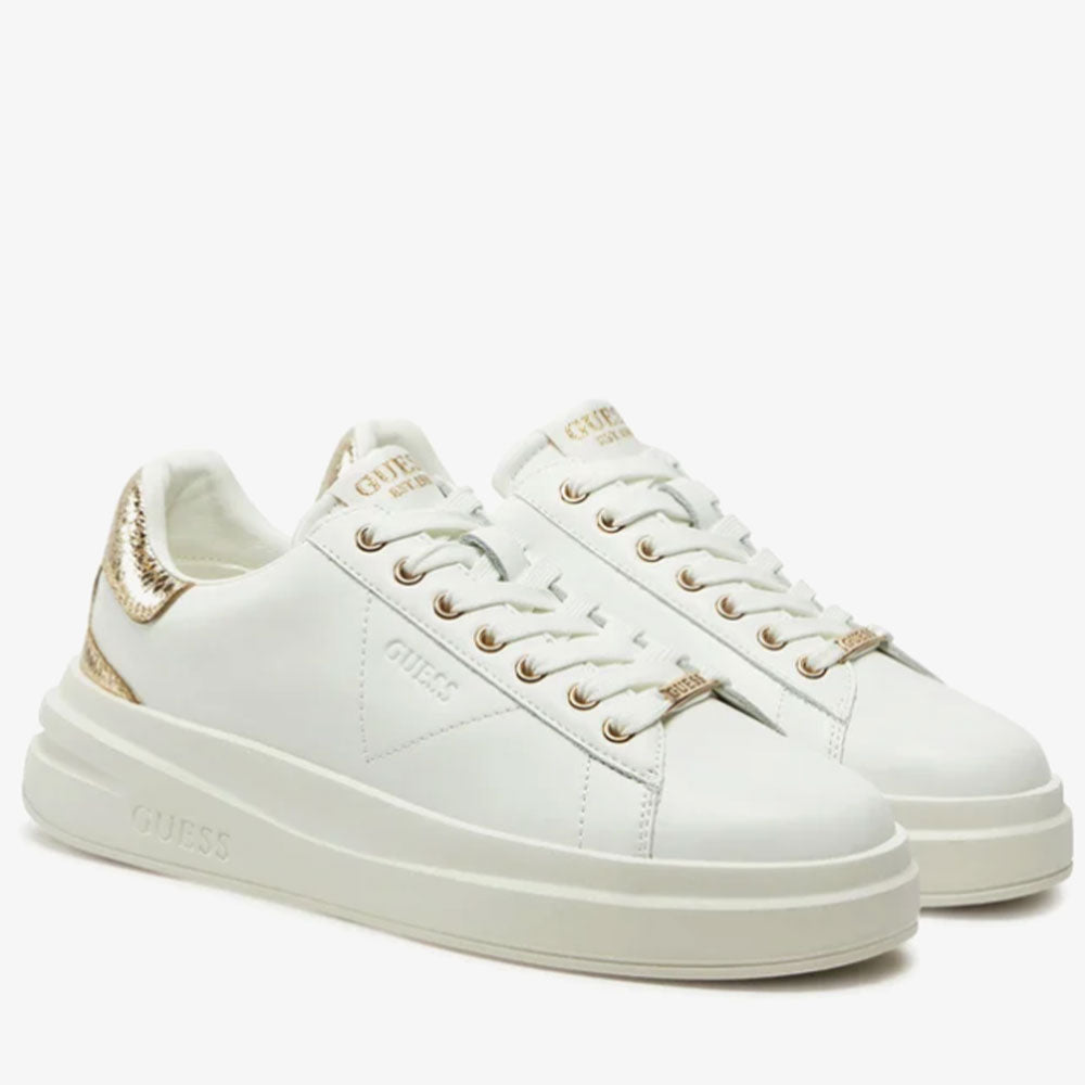 Sneakers Donna GUESS in Pelle Colore White - Gold Linea Elbina