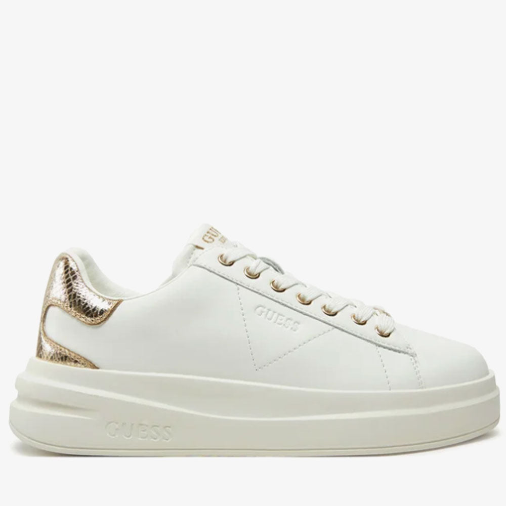 Sneakers Donna GUESS in Pelle Colore White - Gold Linea Elbina
