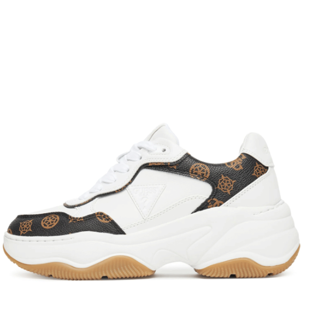Sneakers Donna GUESS Colore White - Brown Linea Hapyy3