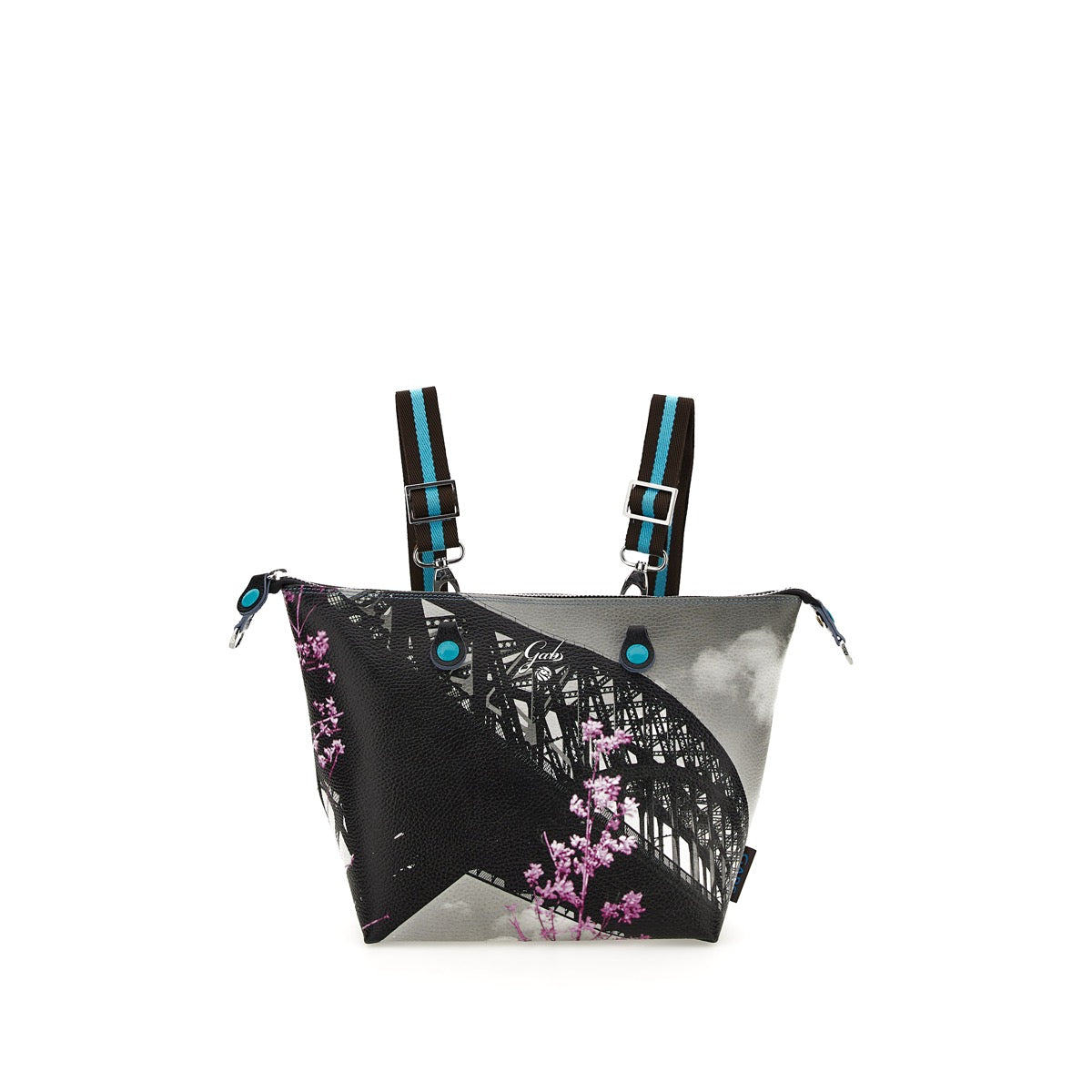 Borsa Donna a Mano con Tracolla GABS G3 PLUS Trasformabile in Pelle stampa Hell Gate Bridge Medium