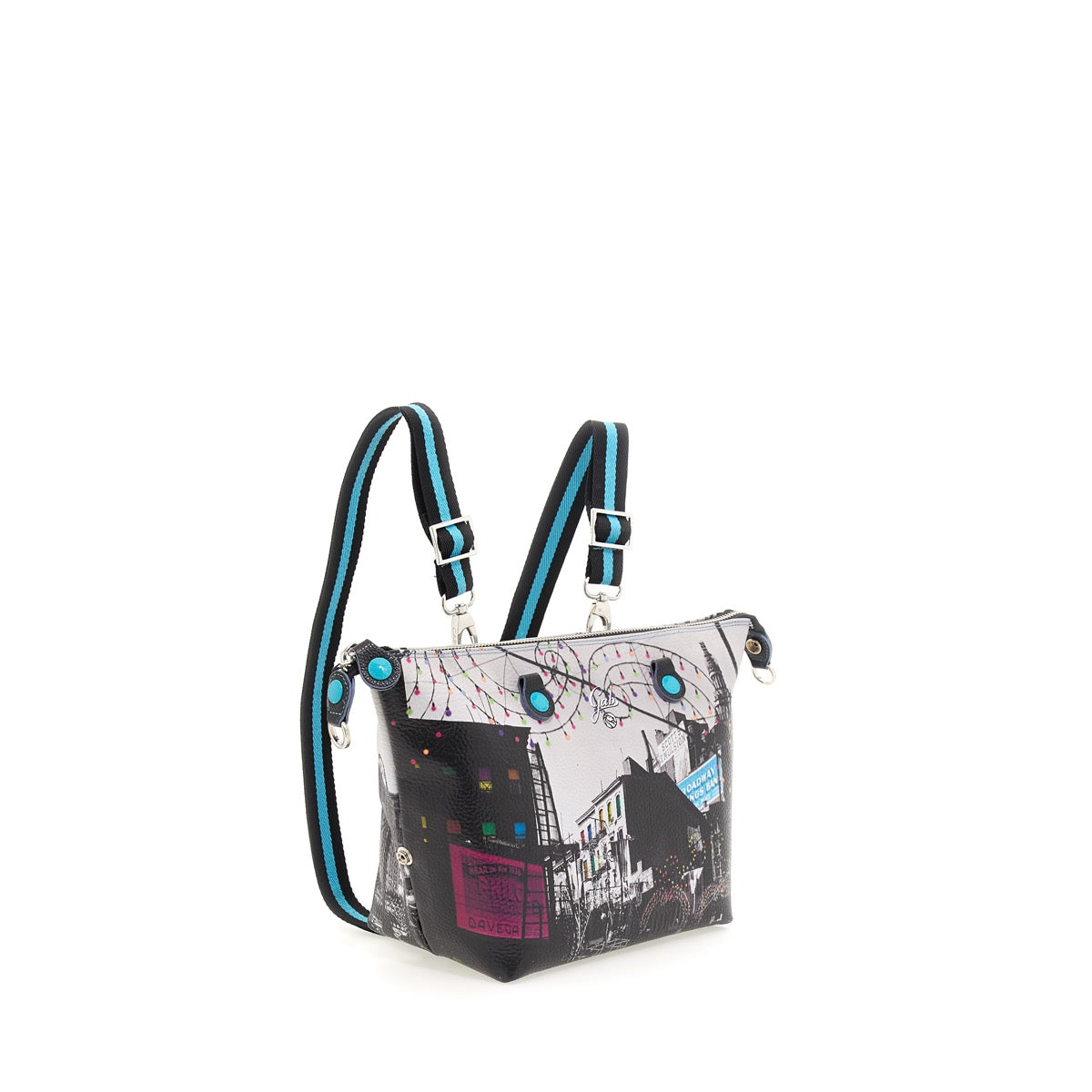 Borsa Donna a Mano con Tracolla GABS G3 PLUS Trasformabile in Pelle stampa Oak and New Chambers Streets Medium