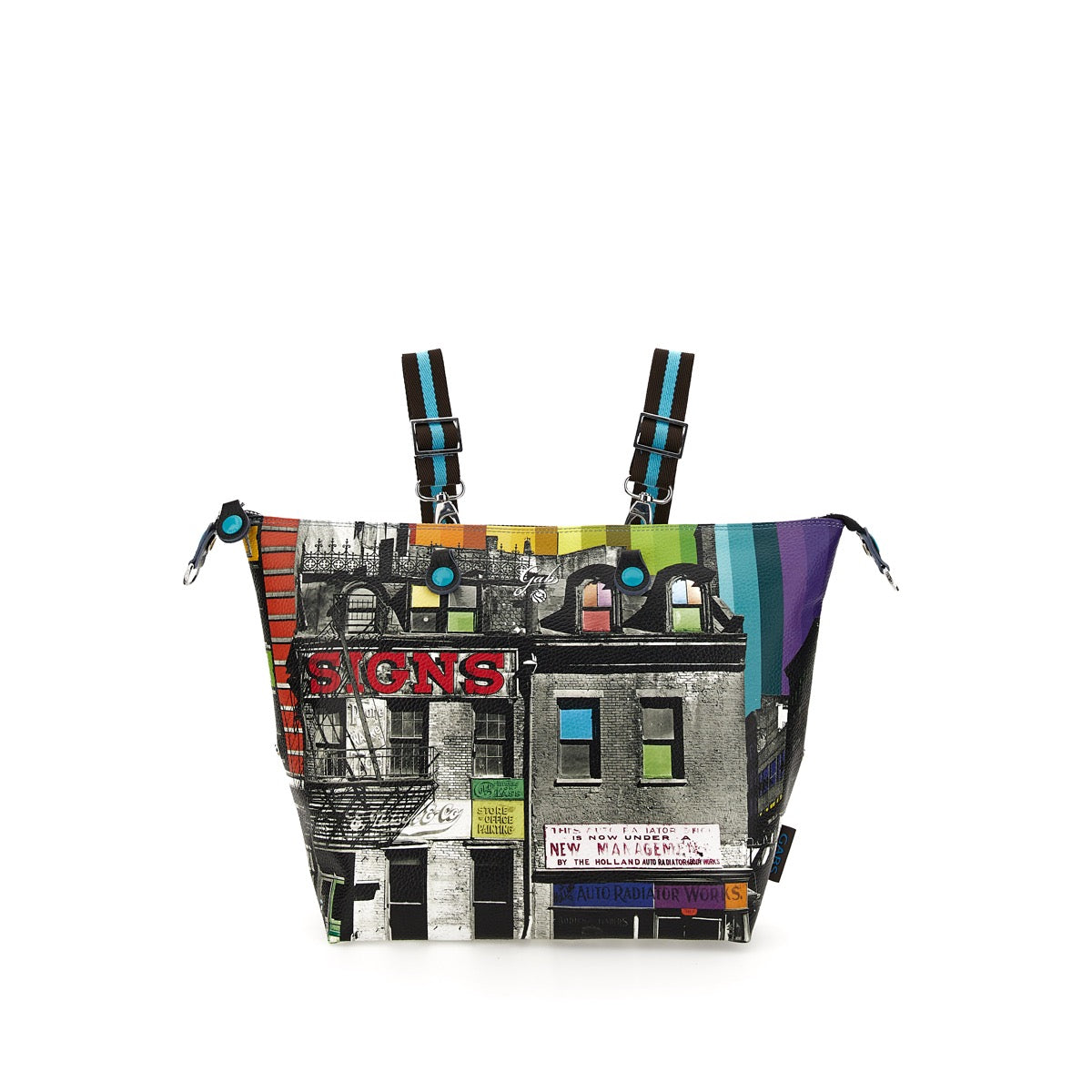 Borsa Donna a Mano con Tracolla GABS G3 PLUS Trasformabile in Pelle stampa Broome Street Large