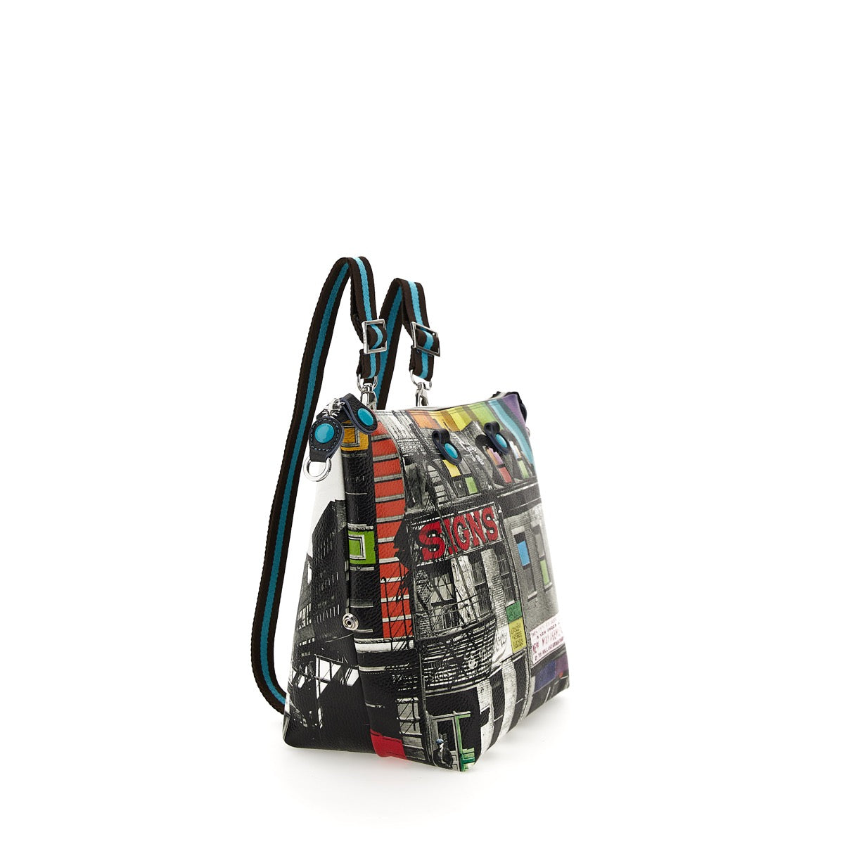 Borsa Donna a Mano con Tracolla GABS G3 PLUS Trasformabile in Pelle stampa Broome Street Large